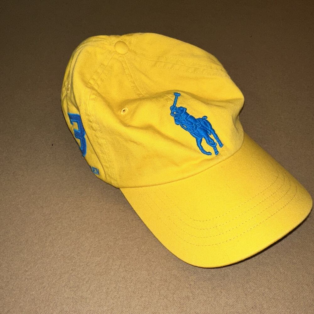 Polo Ralph Lauren Men's Polo Big Pony Yellow Twill Ball Cap Big And Tall O/S